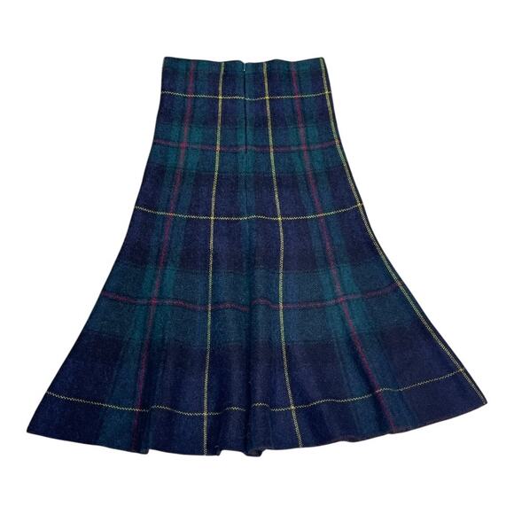 Polo By Ralph Lauren Checked Alpaca Wool Midi Skirt XS - Picture 5 of 7